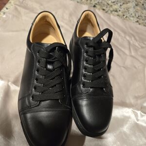Christian Louboutin Black Leather Sneakers